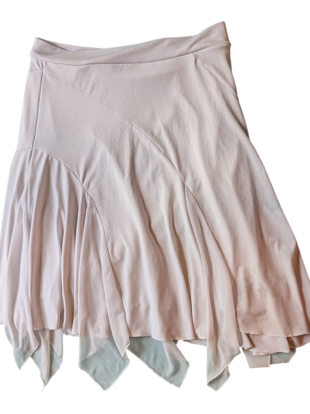 le chateau Pale Pink Asymmetrical Flowy Skirt